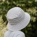 Boys Classic Bucket Sun Hat- Grey Stripe SS25