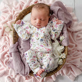 Gracie Organic Snugglesuit Convertible Romper with Frill