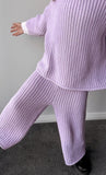 Chunky Knit Pants- Lilac AW26