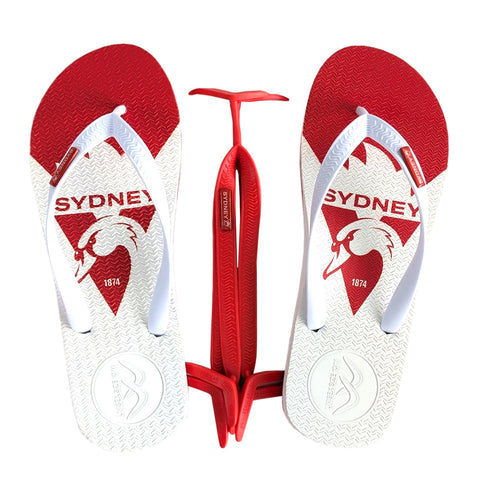 AFL - Sydney Swans Regular Thongs + Additional Straps