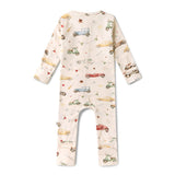 Vintage Cars Organic Snugglesuit Convertible Romper AW26