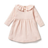 Pink Organic Ruffle Dress AW24