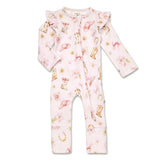 Boots & Bows Organic Snugglesuit Convertible Romper with Frill