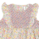 Floral Smocked Sunsuit Yellow SS25
