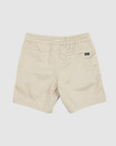 Stone Elastic Waist Youth Shorts- Cement SS25