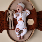 Lion Organic Snugglesuit Convertible Romper AW26