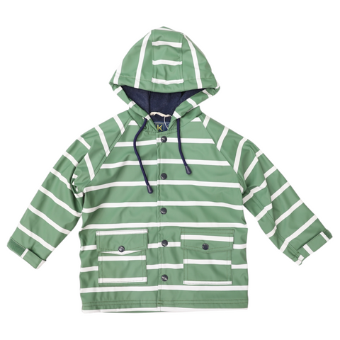 Colour Change Stripe Raincoat Green AW25