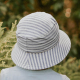 Boys Classic Bucket Sun Hat- Grey Stripe SS25