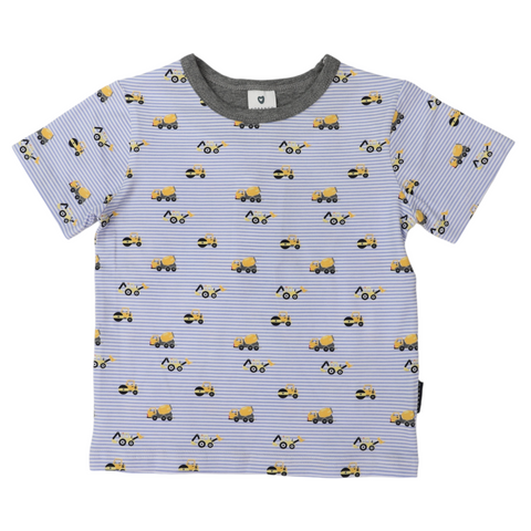 Trucks and Diggers Print Tee Blue SS24