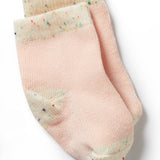 Dijon, Pink, Fleck Organic 3 pack baby socks AW24