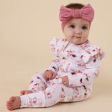 Carousel Organic Snugglesuit Convertible Romper with Frill AW26