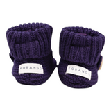 Cotton Knit Button Bootie with gift box navy AW25