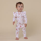 Butterfly Organic Snugglesuit Convertible Romper with Frill AW26
