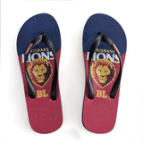 AFL - Brisbane Lions Regular Thongs + Additional Straps