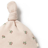 Emily Floral Organic Waffle Knot Hat AW24