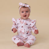 Carousel Organic Snugglesuit Convertible Romper with Frill AW26