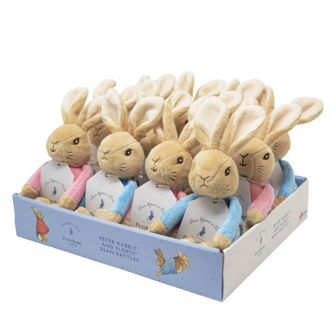 PETER RABBIT & FLOPSY BEAN RATTLE SOFT TOYS