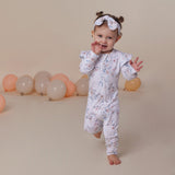 Sweet Swallows Organic Snugglesuit Convertible Romper with Frill AW26