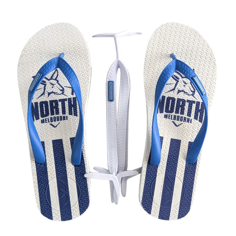 AFL - North Melb Kangaroos Regular Thongs + Additional Straps