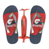 AFL - GWS Giants KIDS Thongs + Additional Straps