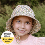 Girls Ponytail Bucket Sun Hat- Floret SS25