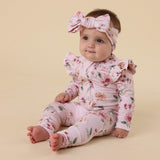 Birds & Blooms Organic Snugglesuit Convertible Romper with Frill AW26