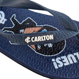 AFL - Carlton Blues KIDS Thongs + Additional Straps