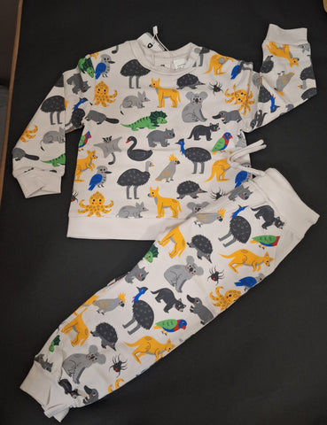 Australian Animals Pyjamas Grey AW25