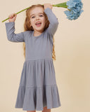 Cornflower Rib Scoop Back Dress AW25