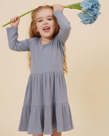Cornflower Rib Scoop Back Dress AW25