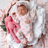 Boots & Bows Organic Snugglesuit Convertible Romper with Frill
