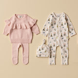Petit Garden Organic Zipsuit  with Feet AW24