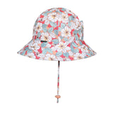Girls Ponytail Swim Bucket Beach Hat- Hibiscus SS25