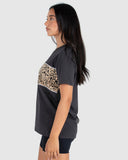 Hustle Ladies Tees- Washed Black SS25