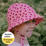 Girls Ponytail Bucket Sun Hat- Ladybug SS25