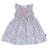 Smocked Floral Dress Blue Floral SS25