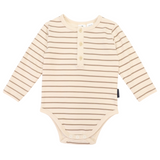Striped Bodysuit- Beige AW25