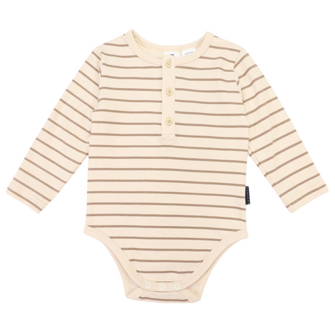 Striped Bodysuit- Beige AW25