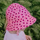 Girls Ponytail Bucket Sun Hat- Ladybug SS25
