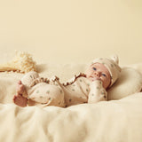 Emily Floral Organic Waffle Ruffle Zipsuit AW24