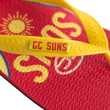 AFL - Gold Coast Suns Regular Thongs + Additional Straps