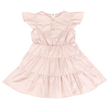 Tiered Cotton Lawn Dress Dusty Pink SS25