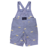 Embroidered Truck Chambray Overall Dark SS25