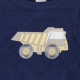 Truck Applique Knit Sweater Navy SS25