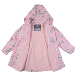Butterfly Colour Change Terry Towelling Lined Raincoat Fairytale Pink AW24