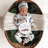 Little Racers Organic Snugglesuit Convertible Romper AW26