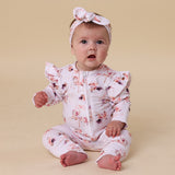 Carousel Organic Snugglesuit Convertible Romper with Frill AW26