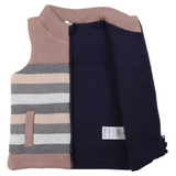 Padded Knit Vest Hazelnut Stripe AW24