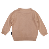 T-REX Embroidered Knit Sweater Chestnut AW25