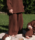 Chunky Knit Pants Choc AW26
